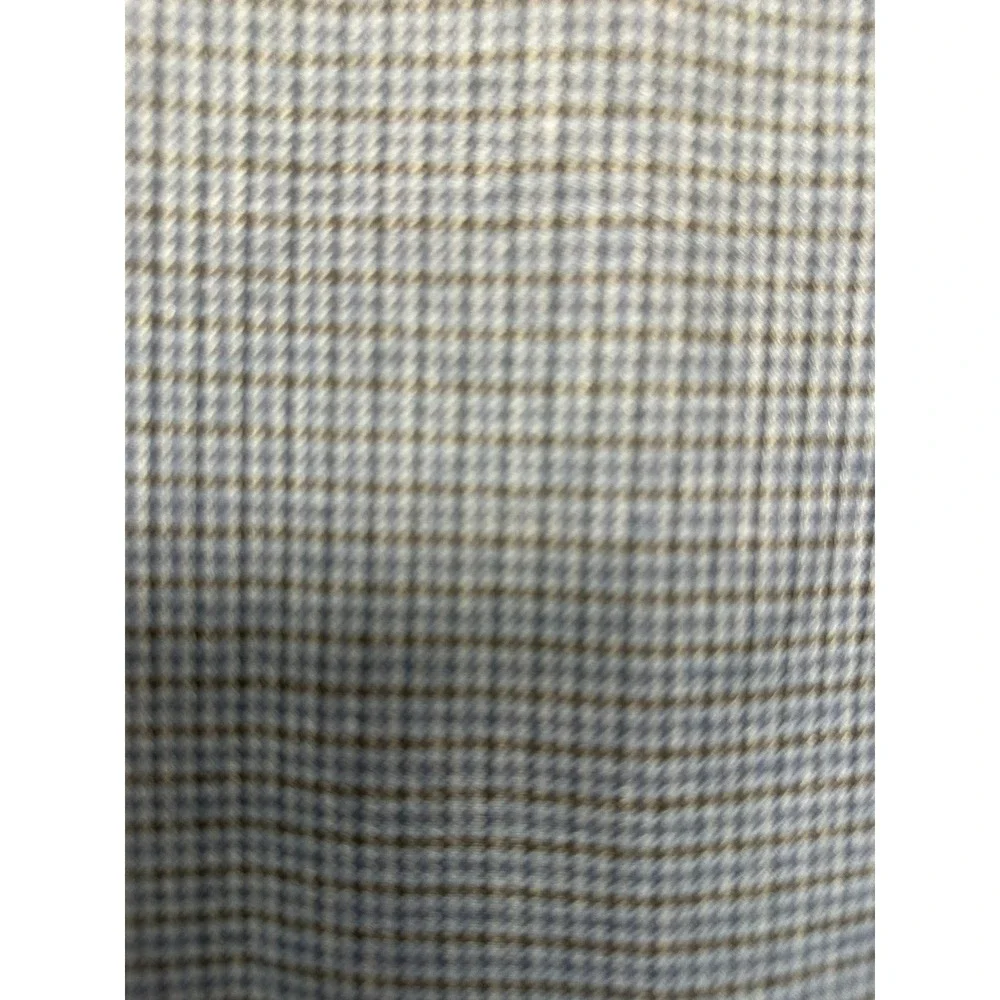 Chaps Mens Blue Brown Micro Check Two Button Blazer Sport Coat 50R